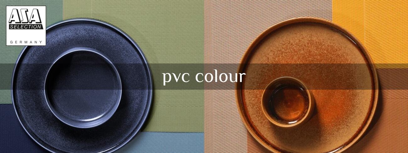 Geschirr und pvc colour Tischsets von ASA.