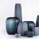 Guaxs Koonam Vase LIGHT STEELGREY/BLACK STEELGREY S