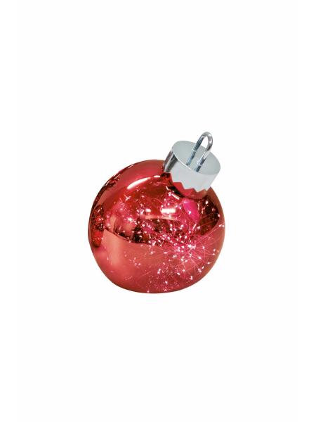 Sompex - Weihnachtskugel, Ornament Tischleuchten, Chrom/Rot, Klein