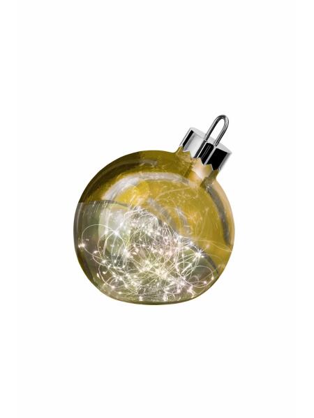 Sompex - Weihnachtskugel, Ornament Tischleuchten, Chrom/Gold, Mittel