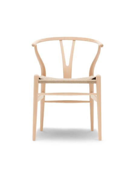 Carl Hansen & Søn Stuhl Wishbone Chair / Y-Chair CH24 Buche geseift Natur Geflecht