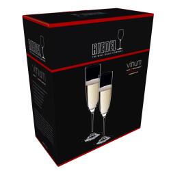 Riedel Vinum 6416/08 Champagner Flöte, 2-teiliges Set, Kristallglas