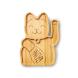 Donkey Bamboo Plate Lucky Cat