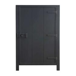 HK Living Single Door Cabinet Charcoal