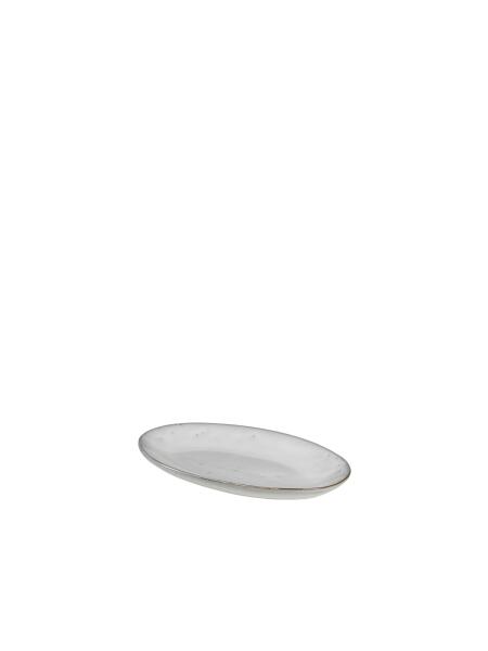 Broste Copenhagen Nordic Sand kleine ovale Servierplatte 22 x 13,6 cm