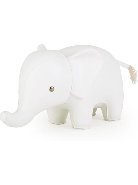 Züny Elefant Buchstütze Weiß