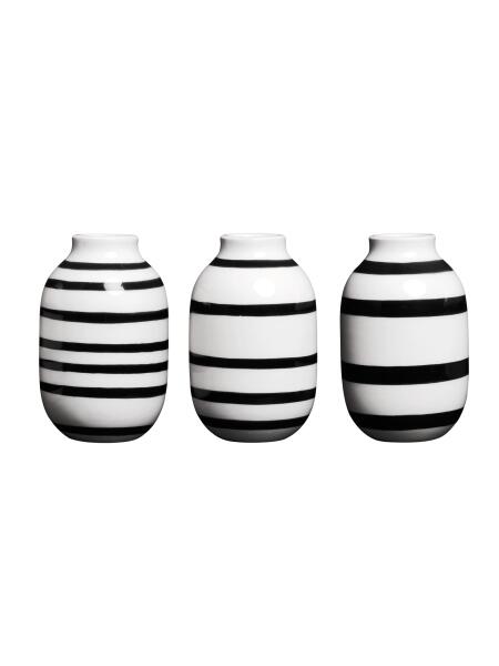 Kähler Omaggio Miniatur Vasen schwarz 3 Stck. (12800)