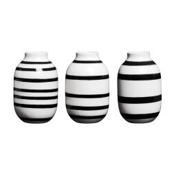 Kähler Omaggio Miniatur Vasen schwarz 3 Stck. (12800)