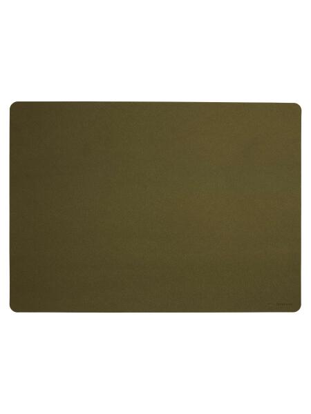 ASA Selection soft leather placemats Tischset, khaki grün