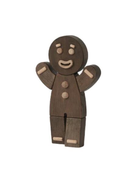 Boyhood Gingerbread Man Holzfigur, Eiche Gebeizt, Groß