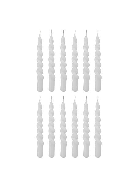 Bloomingville Twist Kerze, Weiß, Parafin, Pack of 12