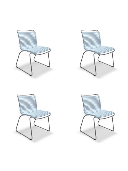 Houe CLICK Dining Chair ohne Armlehnen 4er Set Dusty light blue