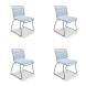 Houe CLICK Dining Chair ohne Armlehnen 4er Set Dusty light blue