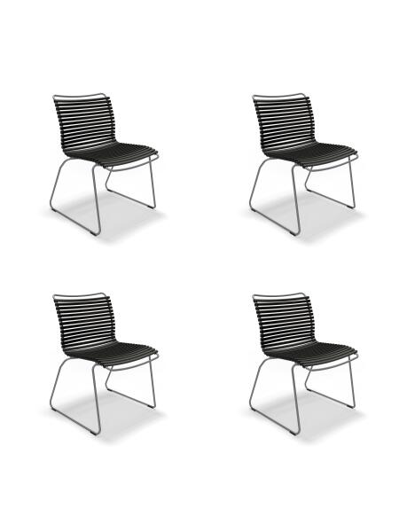 Houe CLICK Dining Chair ohne Armlehnen 4er Set Black