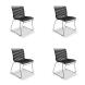 Houe CLICK Dining Chair ohne Armlehnen 4er Set Black