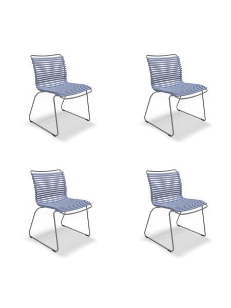 Houe CLICK Dining Chair ohne Armlehnen 4er Set Pigeon blue