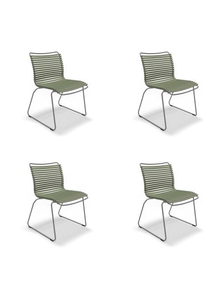 Houe CLICK Dining Chair ohne Armlehnen 4er Set Olive green