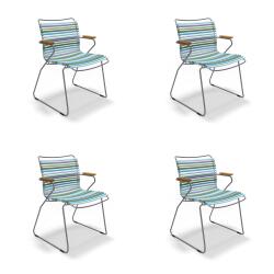 Houe CLICK Dining Chair mit Bambusarmlehnen 4er Set Multi...