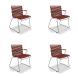 Houe CLICK Dining Chair mit Bambusarmlehnen 4er Set Paprika