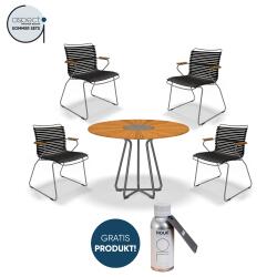 Houe Set aus CIRCLE Dining Table �110 und 4x CLICK Dining...