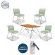 Houe Set aus SKETCH Dining Table und 4x Click Dining Chair ohne Armlehnen