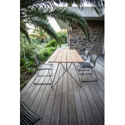 Houe Set aus SKETCH Dining Table 220cm und 4x Click Dining Chair ohne Armlehnen Dusty Green
