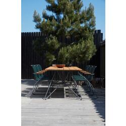Houe Set aus SKETCH Dining Table 160cm und 4x Click Dining Chair mit Bambusarmlehnen Black