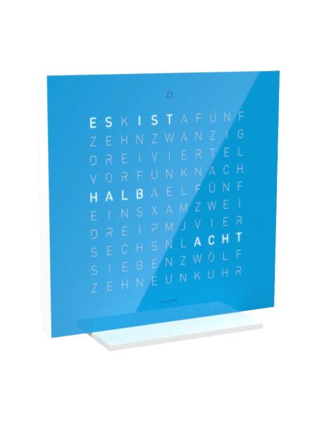 QLOCKTWO Earth 13.5 Pure Edition Blue Candy Deutsch