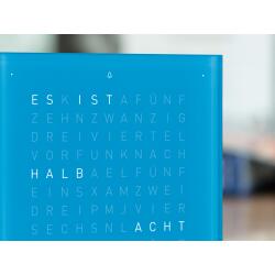 QLOCKTWO Earth 13.5 Pure Edition Blue Candy Deutsch