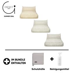 Blomus Outdoor-Bett -Stay- Special Edition Stoff Twigh inkl. Gratis Schutzhülle & Reinigungsmittel
