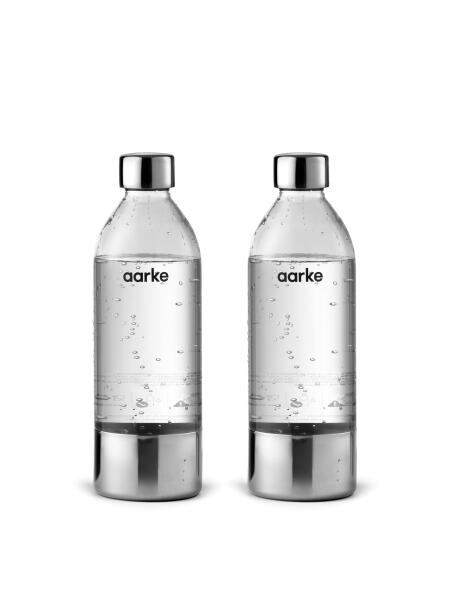 Aarke 2er-Pack PET-Wasserflasche 1 l