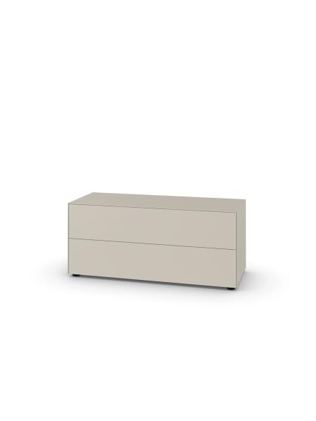 Piure Nex Pur Box Sideboard 2-fach Schubkasten 120 x 50 x 48 cm Silk