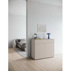 Piure Nex Pur Box Sideboard Medienklappe 120 x 48 x 37,5 cm Silk