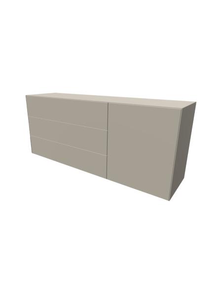 Piure Sideboard Nex Pur Box 3 Schubladen 1 Tür Silk