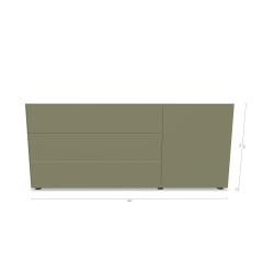 Piure Sideboard Nex Pur Box 3 Schubladen 1 Tür Silk