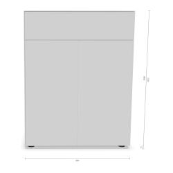 Piure Kommode Nex Pur Box 1 Schublade 2 Türen Graphite