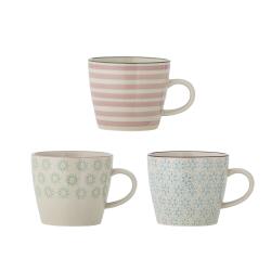 Bloomingville Patrizia Becher Bunt Steingut 300 ml 3er Set