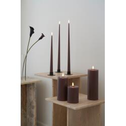 Ester & Erik LED-Stumpenkerze 15 cm Deep Wine