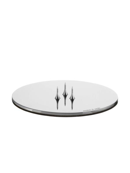 Ester & Erik Kerzenplatte Small Shiny Silver