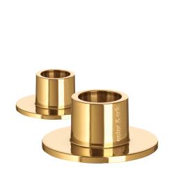 Ester & Erik Kerzenhalter 2er Set Small Shiny Gold