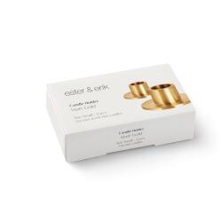 Ester & Erik Kerzenhalter 2er Set Medium Shiny Gold
