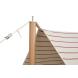 Hay Outdoor Market Baldachin Beige with red stripe