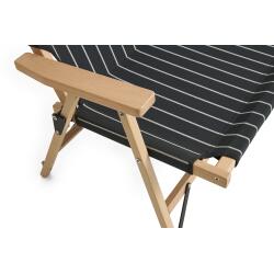 Hay Outdoor Market Folding Sofa Black with beige stripe