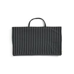 Hay Outdoor Market Folding Sofa Black with beige stripe