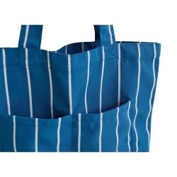Hay Outdoor Market Tote Bag Medium Black with beige stripe