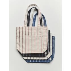 Hay Outdoor Market Tote Bag Medium Black with beige stripe