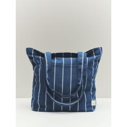 Hay Outdoor Market Tote Bag Medium Black with beige stripe