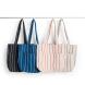 Hay Outdoor Market Tote Bag Medium Black with beige stripe