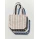Hay Outdoor Market Tote Bag Medium Black with beige stripe