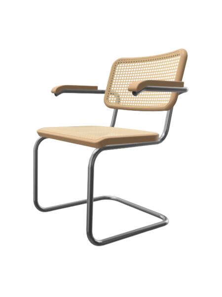 THONET Freischwinger S 64 V Buche aufgehellt gebeizt